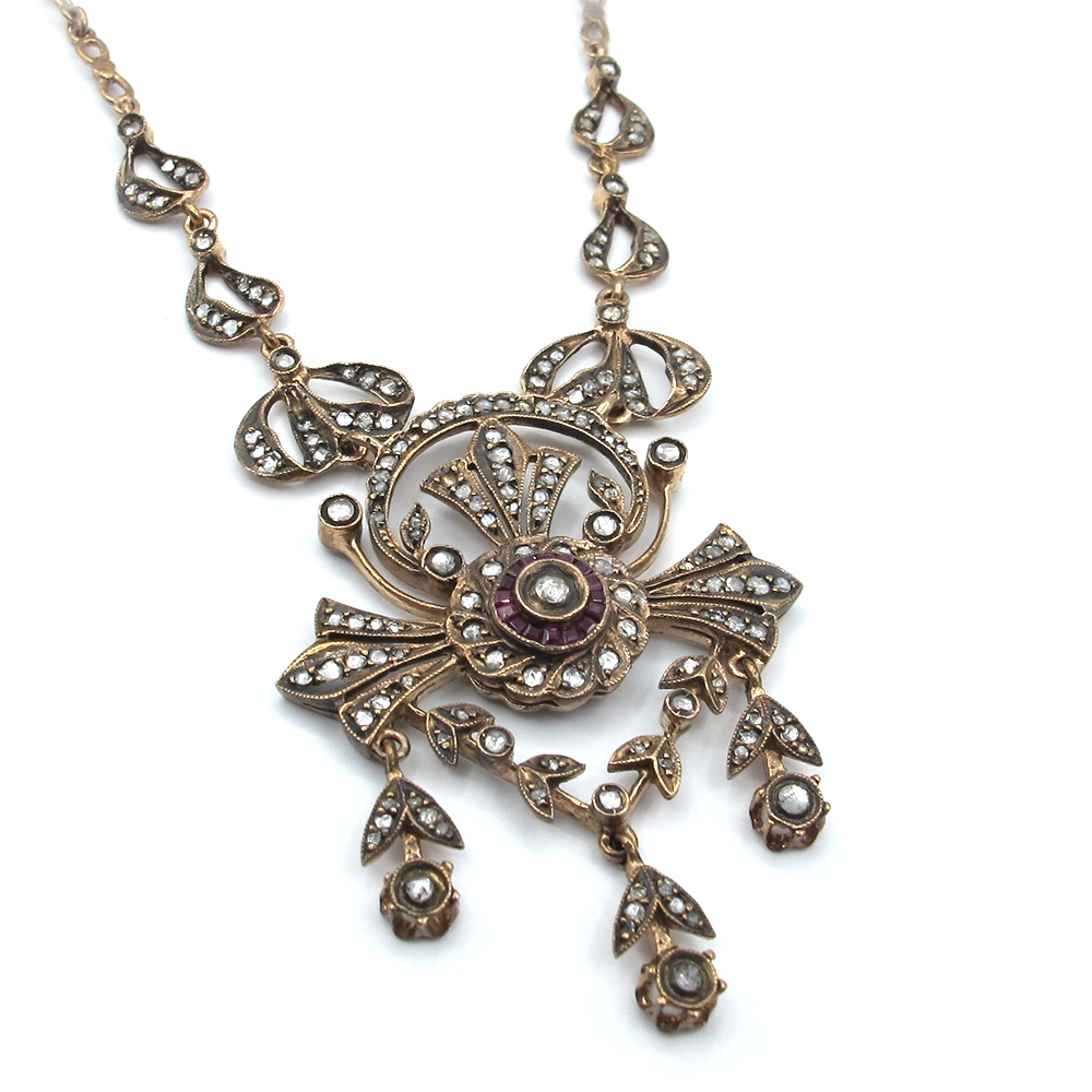 Kalibre Elmaslı Kolye-Gerdanlık